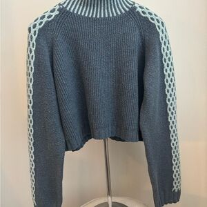 Wild Fable Blue and Gray Turtleneck Sweater